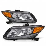 Honda Civic 2012-2015 Headlights Black