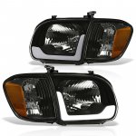 Toyota Tundra Double Cab 2005-2006 Black LED DRL Headlights Corner Lights