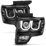 2013 Ford F150 Black HID Projector Headlights LED DRL A2