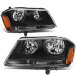 Dodge Avenger 2008-2014 Black Headlights