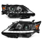 2013 Lexus RX350 Black Projector Headlights LED DRL