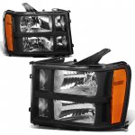 2009 GMC Sierra Black Headlights