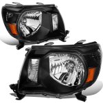Toyota Tacoma 2005-2011 Black Headlights Amber