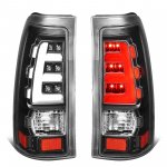 2001 Chevy Silverado 2500 Black LED Tail Lights N5