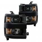 2015 Chevy Silverado 3500HD Black Projector Headlights