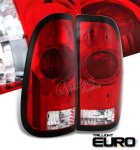 2001 Ford F250 Super Duty Red and Clear Tail Lights