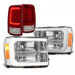 GMC Sierra Denali 2007-2013 Headlights DRL LED Tail Lights