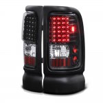 Dodge Ram 3500 1994-2002 Black LED Tail Lights