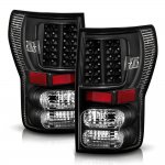 2013 Toyota Tundra Black and Clear LED Tail Lights