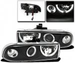 Chevy S10 1998-2004 Black Dual Halo Projector Headlights