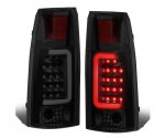 Chevy 3500 Pickup 1988-1998 Black Smoked LED Tail Lights Tube