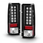 1992 Chevy Astro Black LED Tail Lights