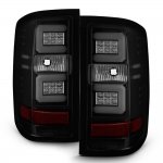 2017 Chevy Silverado Black Smoked Tube LED Tail Lights
