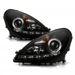 2011 Mercedes Benz SLK Black Projector Headlights with LED