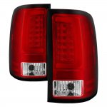 2009 GMC Sierra 3500HD Red and Clear LED Tail Lights Tube