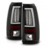 2000 GMC Sierra 3500 Black LED Tail Lights White Tube