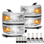 Chevy Silverado 1500 2014-2015 Headlights LED Bulbs Complete Kit