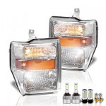 2010 Ford F550 Super Duty LED Headlight Bulbs Set Complete Kit