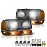 1999 GMC Sierra Smoked LED Headlight Bulbs Complete Kit
