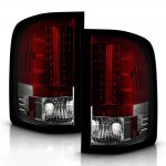 2011 Chevy Silverado 2500HD Red and Smoked LED Tail Lights