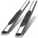 2010 Jeep Wrangler JK 2-Door Black Nerf Bars 4 inch Oval Stainless Steel