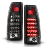 Chevy 3500 Pickup 1988-1998 Black LED Tail Lights