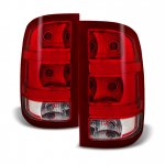 GMC Sierra 2500HD 2007-2014 Red and Clear Euro Tail Lights GMC Sierra 2500HD 2007-2014 Red and Clear Euro Tail Lights