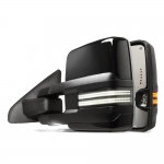 2021 Dodge Ram 2500 Glossy Black Tow Mirrors Smoked Switchback LED DRL Sequential Signal