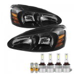 Pontiac Grand Prix 2004-2008 Black LED Headlight Bulbs Set Complete Kit