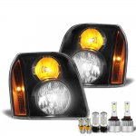 GMC Yukon XL 2007-2014 Black LED Headlight Bulbs Set Complete Kit GMC Yukon XL 2007-2014 Black LED Headlight Bulbs Set Complete Kit