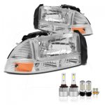 Dodge Durango 1998-2003 Chrome LED Headlight Bulbs Set Complete Kit Dodge Durango 1998-2003 Chrome LED Headlight Bulbs Set Complete Kit