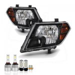 Nissan Frontier 2009-2021 Black LED Headlight Bulbs Set Complete Kit
