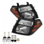 Nissan Pathfinder 2008-2012 Black LED Headlight Bulbs Set Complete Kit