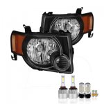 Ford Escape 2008-2012 Black LED Headlight Bulbs Set Complete Kit