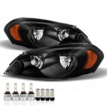 Chevy Impala 2006-2013 Black LED Headlight Bulbs Set Complete Kit