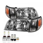 Ford Crown Victoria 1998-2011 LED Headlight Bulbs Set Complete Kit
