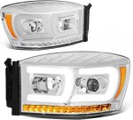 Dodge Ram 2500 2006-2009 Chrome Projector Headlights LED DRL Signals N2
