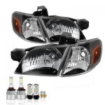 2000 Chevy Venture Black LED Headlight Bulbs Set Complete Kit
