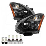 Nissan Rogue 2008-2013 Black LED Headlight Bulbs Set Complete Kit
