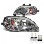 Honda Civic 1999-2000 LED Headlight Bulbs Set Complete Kit