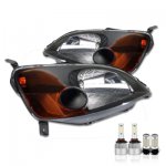 Honda Civic 2001-2003 Black LED Headlight Bulbs Set Complete Kit