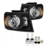 Dodge Durango 2007-2009 Black LED Headlight Bulbs Set Complete Kit Dodge Durango 2007-2009 Black LED Headlight Bulbs Set Complete Kit