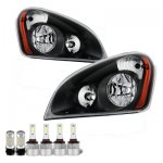 Freightliner Cascadia 2008-2017 Black LED Headlight Bulbs Set Complete Kit