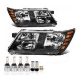 2009 Dodge Journey Black LED Headlight Bulbs Set Complete Kit