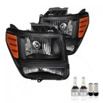 Dodge Nitro 2007-2011 Black LED Headlight Bulbs Set Complete Kit