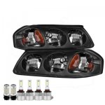 Chevy Impala 2000-2005 Black LED Headlight Bulbs Set Complete Kit