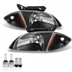 Chevy Cavalier 2000-2002 Black LED Headlight Bulbs Set Complete Kit Chevy Cavalier 2000-2002 Black LED Headlight Bulbs Set Complete Kit