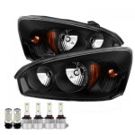 Chevy Malibu 2004-2007 Black LED Headlight Bulbs Set Complete Kit