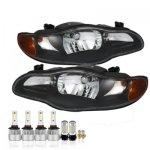 Chevy Monte Carlo 2000-2005 Black LED Headlight Bulbs Set Complete Kit