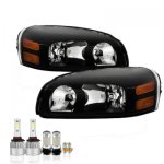 Pontiac Montana SV6 2005-2009 Black LED Headlight Bulbs Set Complete Kit